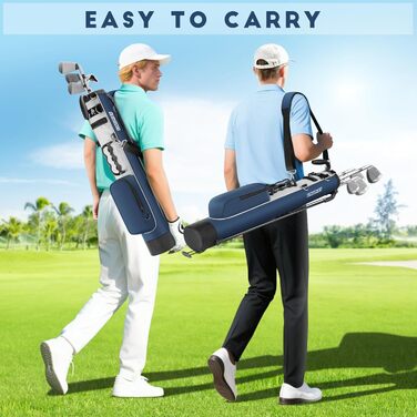 Сумка для гольфу Findway: сталева сумка з ременями, легка та міцна, 80 см, для тренувань та гри, A1-BU