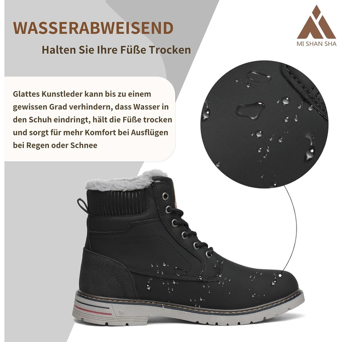 Зимові черевики Mishansha для жінок. Теплі, з підкладкою, зимові черевики та черевики на шнурівці, розміри 36-42 EU, 40 EU, чорний колір