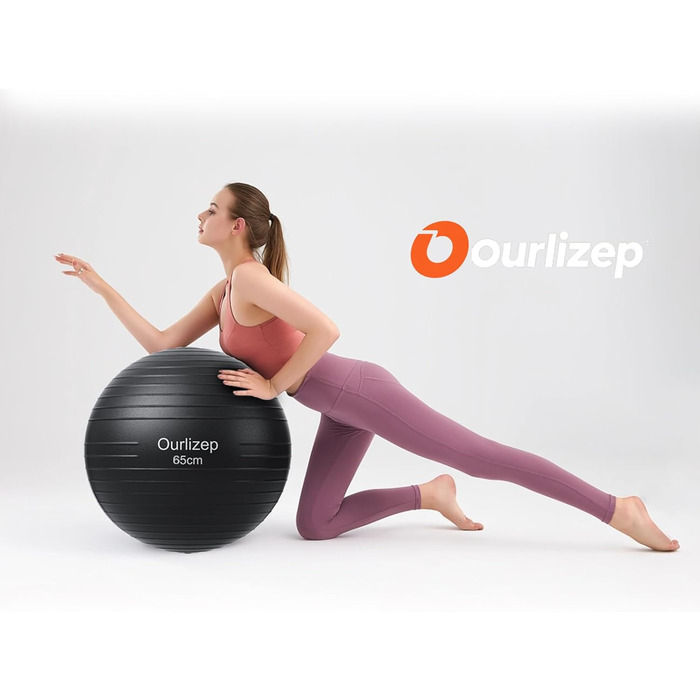 Фітбол для фітнесу, йоги та офісу 55/65 см (зелений/темно-сірий) з насосом