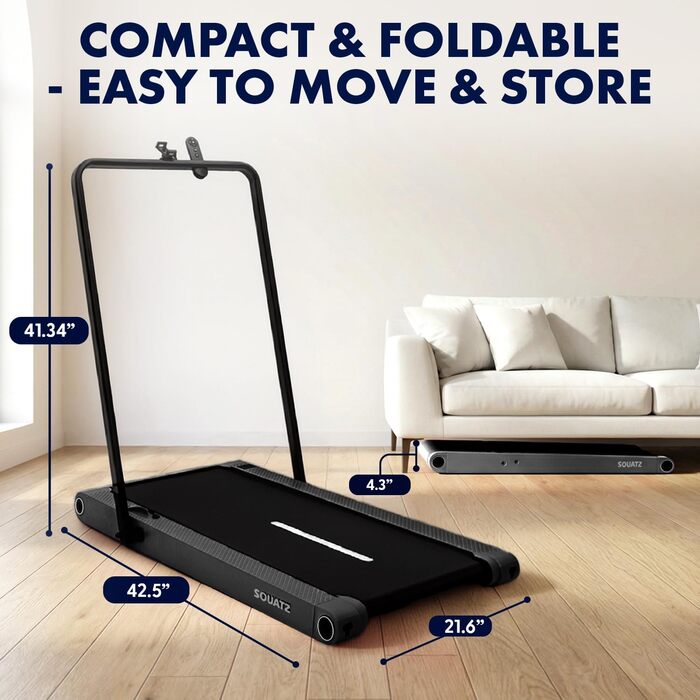 Бігова доріжка-компакт Squatz 2-in-1 Walking Pad, чорна