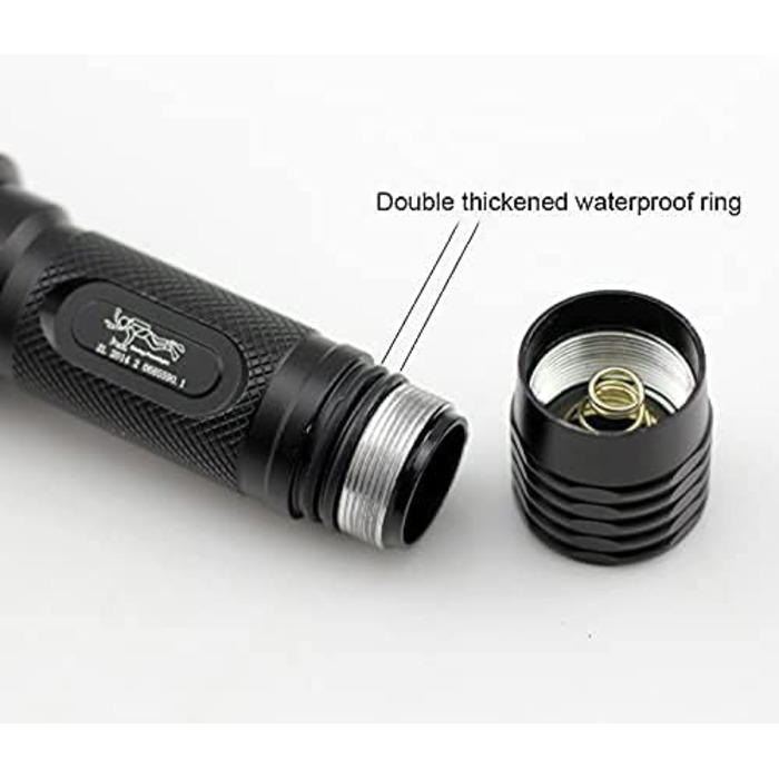 WESLITE Захисна налобний ліхтар для дайвінгу, LED налобний ліхтар 1800 Люмен, водонепроникний (IPX-8) для підводного плавання, 4 режими, 100м глибина, з акумулятором та зарядним пристроєм