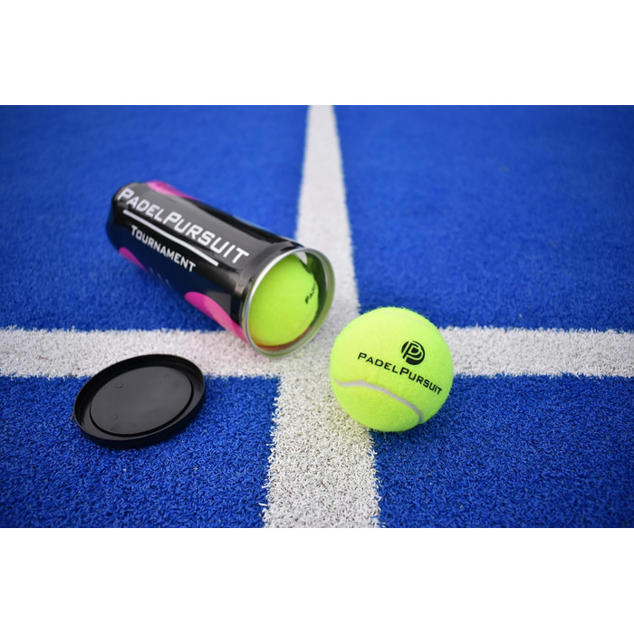 М'ячі для падел-тенісу PadelPursuit Tournament - 9 шт. в упаковці, для змагань та турнірів