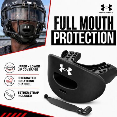 Маска захисна Under Armour Air Mundschutz з ремінцем (біле камуфляжне забарвлення)