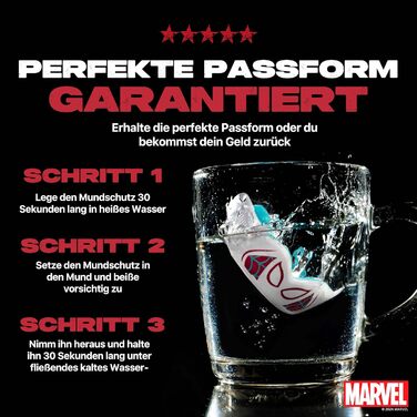 Захист для зубів Marvel Sport Spider-Gwen для дорослих та дітей, для контактних видів спорту (ругбі, ММА, бокс, джудо, хокей)