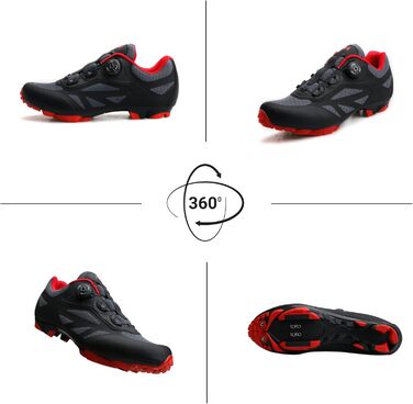 Кросівки для гірського велосипеда Msport для чоловіків та жінок, дихаючі, з антиковзкою підошвою, сумісні з педалями SPD (T2, 42 EU)