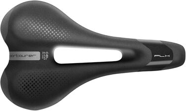 Велосипедне сідло Sportourer FLX Gel Super Flow Hi-Viz, чорне, універсальний розмір