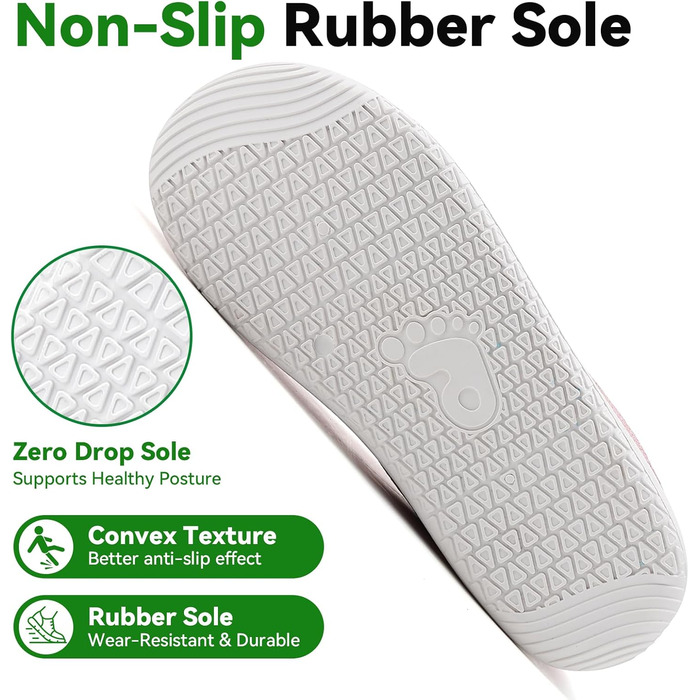 Кросівки для бігу Barfußschuhe: чоловічі та жіночі, зручні, дихаючі, з широкою передньою частиною, підошва не слизька (39 EU, Рожевий)