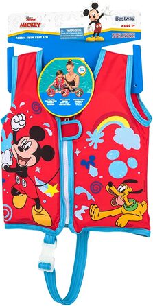 Дитячий жилет для плавання Bestway Swim Safe ABC Disney Junior Mickey & Friends, рівень B, 1-3 роки, червоний