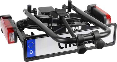 Велосипедний багажник EUFAB CROW BASIC для 2 велосипедів (E-bike), чорний, для фаркопу