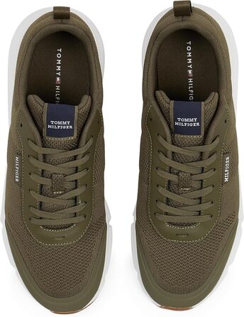 Кросівки Tommy Hilfiger Runner для чоловіків: легкі, сучасні, в'язані, колір хакі (41 EU)