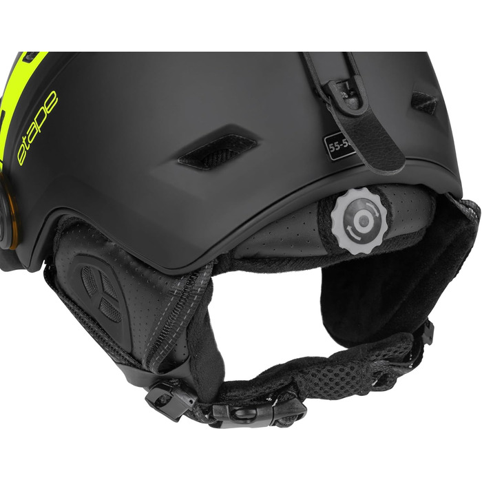Шолом гірськолижний Etape Unisex-Adult з візором, чорний/жовтий флуоресцентний мат, 55-58