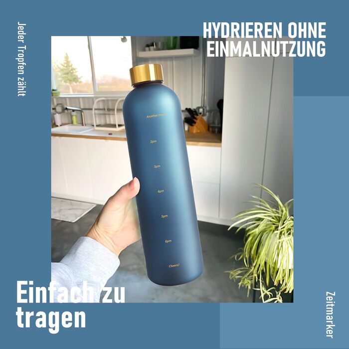 Фляга для води Opard 1л/800мл, Tritan, без BPA, для спорту та фітнесу, витримує газовану воду, не протікає, зелений (1000 мл)