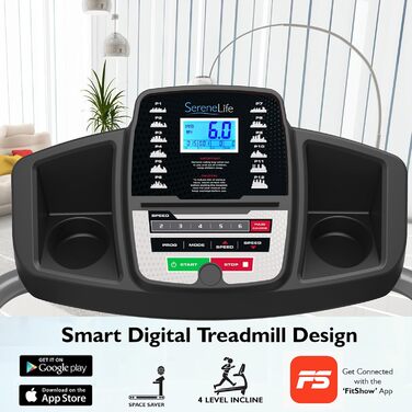 СеренЛайф: Компактний біговий тренажер для дому, Walking Pad, офісний біговий килимок SL26 з Bluetooth та складним механізмом - для дому та офісу