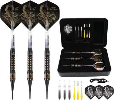 Дартс набір CUESOUL Black Scorpion Deluxe, 16 г, з футляром