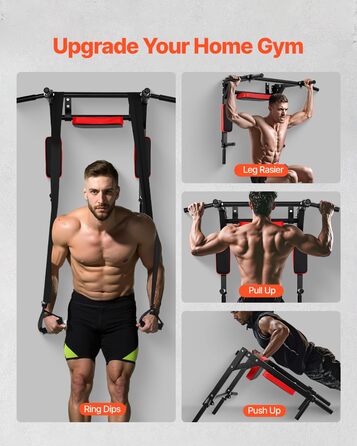 Кімнатна турнік VEVOR, турнік для дому, турнік для фітнесу, турнік для верхньої частини тіла, Power Tower Set, до 200 кг