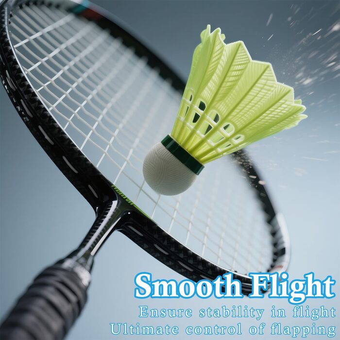 Набір для бадмінтону FYSL 12 штук: міцні нейлонові волани для гри на вулиці, тренувань та відпочинку