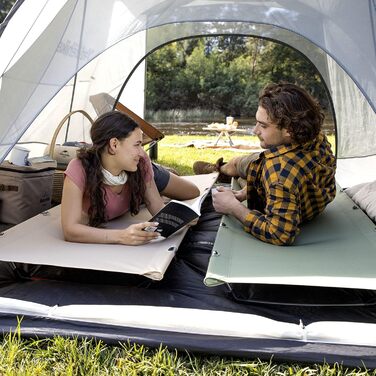 Кемпінгове ліжко Naturehike Ultraleichtes: легке, портативне, для дорослих, до 150 кг, для кемпінгу, походів, дому та подорожей. Темно-зелений колір
