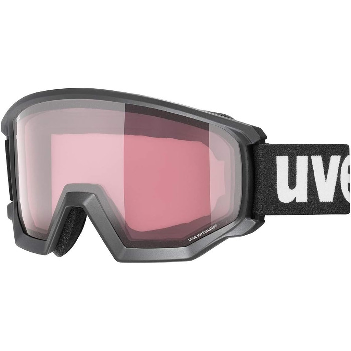 Гірськолижна маска Uvex Athletic V, унісекс, біло-рожева, універсальний розмір, прозора лінза