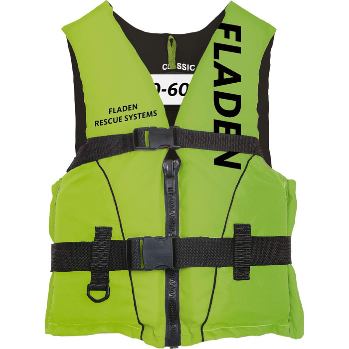 Рятувальний жилет FLADEN Mega Fishing 50N для дітей і дорослих, S-XL, чорний, 90+ кг