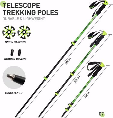 Снігоступи G2 21/25/30 дюймів, легкі, з коробкою для пальців, п'яткою з підйомником, регульованими ремінцями, набором трекінгових палиць, сумкою для перенесення та набором баскеток, оранжево/синій/червоний (21