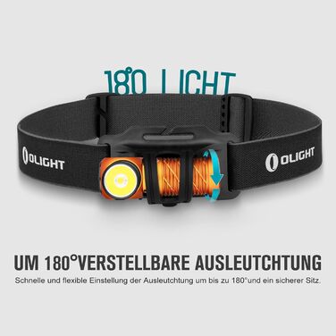 Ліхтар налобний Olight Perun 2 Mini 1100 люмен, USB, червоне світло, 5 режимів, водонепроникний, для кемпінгу та надзвичайних ситуацій
