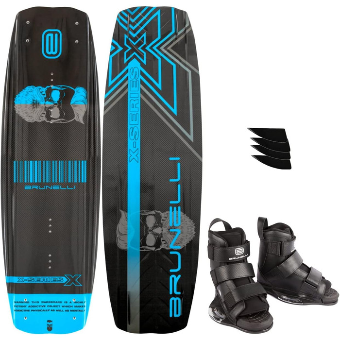 Комплект вейкборду Brunelli Carbon 138 см з кріпленнями