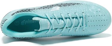 Чоловічі футбольні бутси для гри на траві, легкі, з покращеним зчепленням та комфортом (36 EU, Аквамарин Чорний)