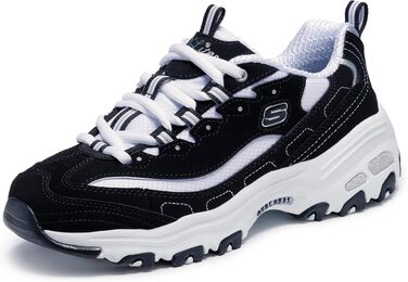 Жіночі кросівки Skechers D'lites Biggest Fan — чорні, натуральна замша та сітка, розмір 37 EU