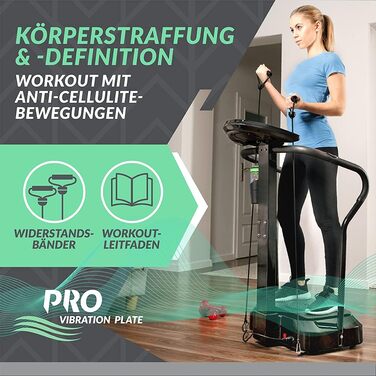 Вібраційна платформа Bluefin Fitness Pro, оновлений дизайн, безшумні мотори, вбудовані динаміки, чорна
