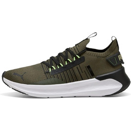 Кросівки PUMA Softride Symmetry Fuzion для бігу по вулицях, 42 EU, Dark Olive/Puma Schwarz/Fizzy Light