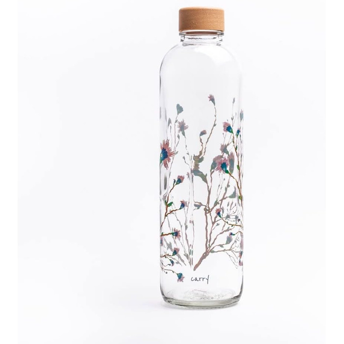 Скляна пляшка для води Carrybottles 1 л, спортивна, BPA-free, герметична, для газованої води, екологічна, виготовлено в Німеччині