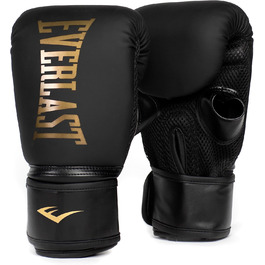 Боксерські рукавички Everlast Cardio Elite Gold/Black, для тренувань, мішка, лап, швидкості, відкритий великий палець, відкритий великий палець, подвійне шарування піною, ергономічне захоплення - Оригінальні Everlast BLACK/GOLD S/M