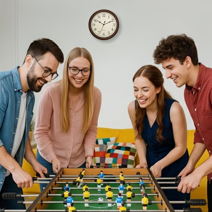 СеренЛайф 4-в-1/5-в-1 Багатофункціональний стіл – більярдний, тенісний, кікер, хокей, шафлборд та боулінг – ігровий стіл для дітей та дорослих, 4-в-1, кікер-версія