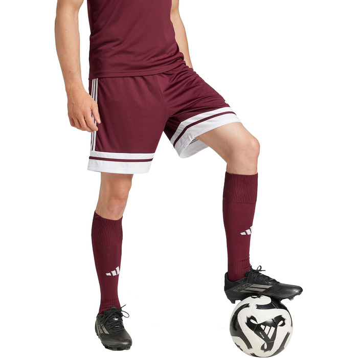 Спортивні чоловічі шорти adidas Squadra 25 (колір: бордовий/білий, розмір 56)