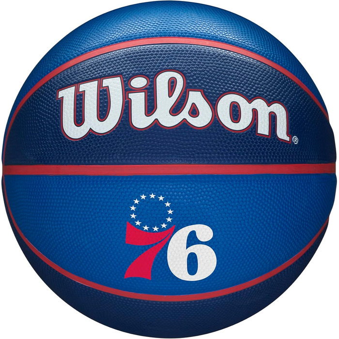 Баскетбольний м'яч Wilson NBA Team Tribute Philadelphia 76ers, розмір 7 (17,8–74,9 см)