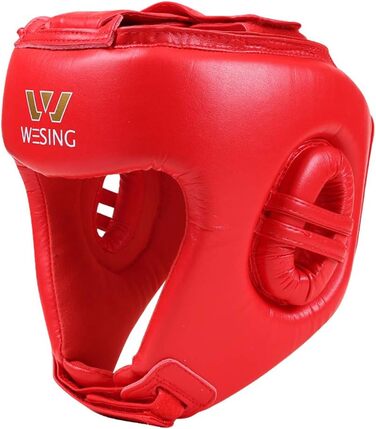 Боксерський шолом WESING AIBA для аматорських змагань, червоний, XL
