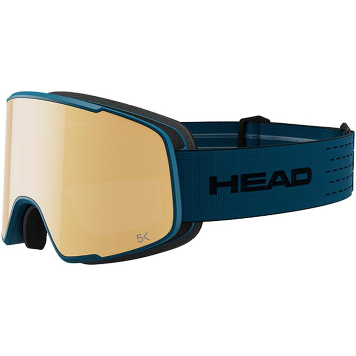 Гірськолижна маска HEAD Horizon 2.0 5K з додатковою лінзою, унісекс, універсальний розмір, золота/петролева
