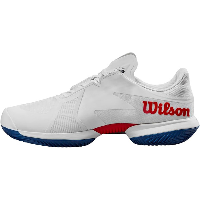 Тенісне взуття Wilson KAOS Swift 1.5 Clay для чоловіків (46 2/3 EU, білий, блакитний, червоний Wilson)