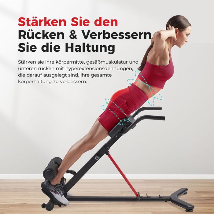 Roman Chair Sunny Health & Fitness: Складний тренажер для пресу та спини, регульований нахил, для дому