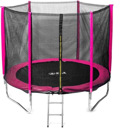 Батут для дітей 250 см з сіткою безпеки, великий розмір, для хлопчиків та дівчаток, для використання на вулиці, Rose