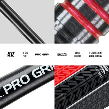 Дартс Target Darts Vapor 8 Soft, набір дротиків 19 г, червоні