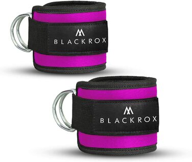 BLACKROX фітнес-манжети на щиколотку для тренувань, 2 шт, рожеві, універсальні для жінок і чоловіків, для кабельної тяги, спортзалу