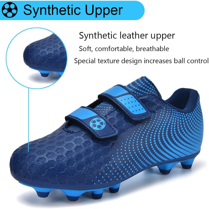 Дитячі футбольні бутси для хлопчиків та дівчаток, низькі, для тренувань та занять спорту на відкритому повітрі, унісекс, розмір 28-37, блакитні