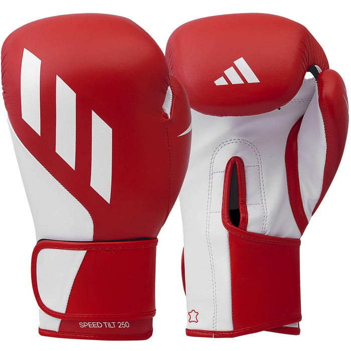 Боксерські рукавички Adidas Speed Tilt 250 з інноваційною TILT-технологією, 10 унцій, червоно-білі