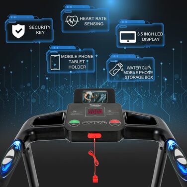 Складний біговий тренажер для дому NV-1026 з LED-дисплеєм та 12 програмами тренувань, 14 км/год