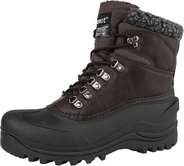 Водонепроникні зимові черевики Riehmot для жінок та чоловіків. Теплі, з підкладкою, антиковзні, для ходьби, трекінгу, роботи та катання на лижах. Розміри EU 36-47 (Новий, коричневий, 45 EU)