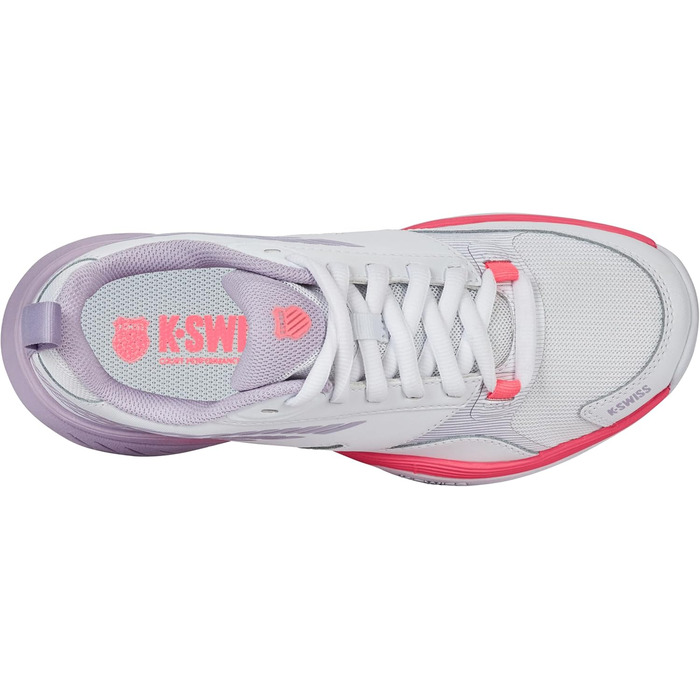 Жіноче тенісне взуття K-Swiss Speedex, 39.5 EU, білий, Orchid Petal, Neon Blaze