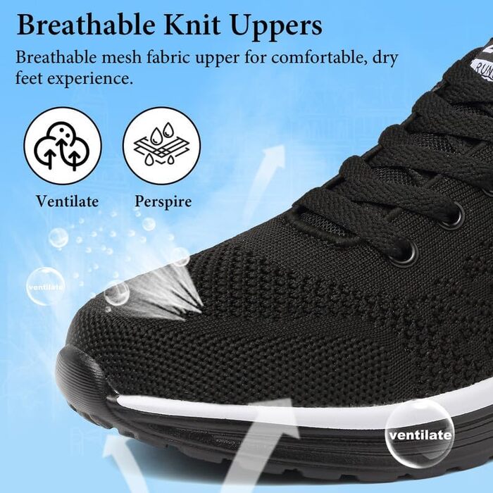 Кросівки для чоловіків: бігові, спортивні, повсякденні, для ходьби, тренувань, гімнастики, чорно-білі. Розмір 40 2/3 EU