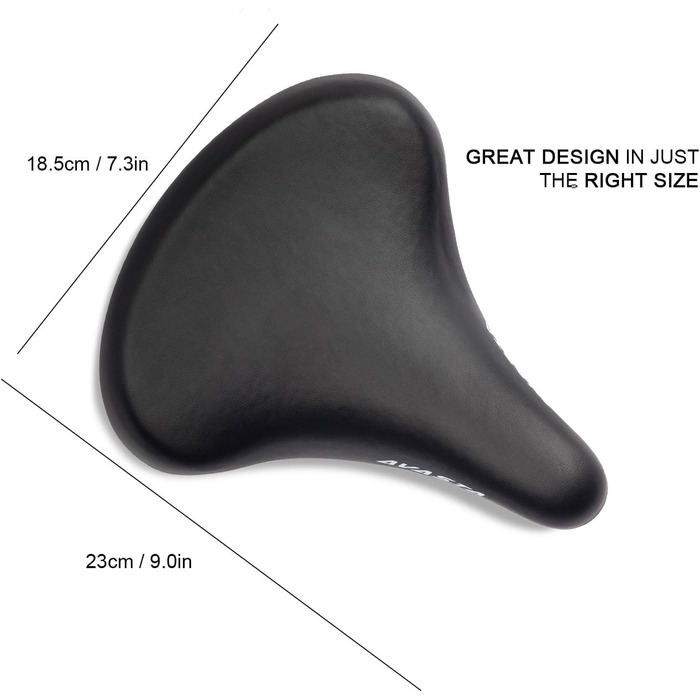 Дитячий велосипедний крісло-сидіння для дівчаток та хлопчиків, водонепроникне, широке, м'яке, з двома амортизаторами, підходить для велосипедів 12, 14, 16, 18, 20 дюймів (MTB, шосе), м'ятно-зелений (чорний)