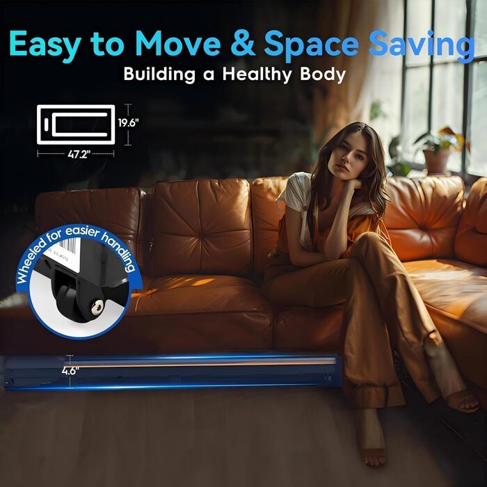 Складана бігова доріжка для дому та офісу Walking Pad, 2.5 к.с., з LED-дисплеєм та пультом керування, компактна підстольна доріжка для ходьби